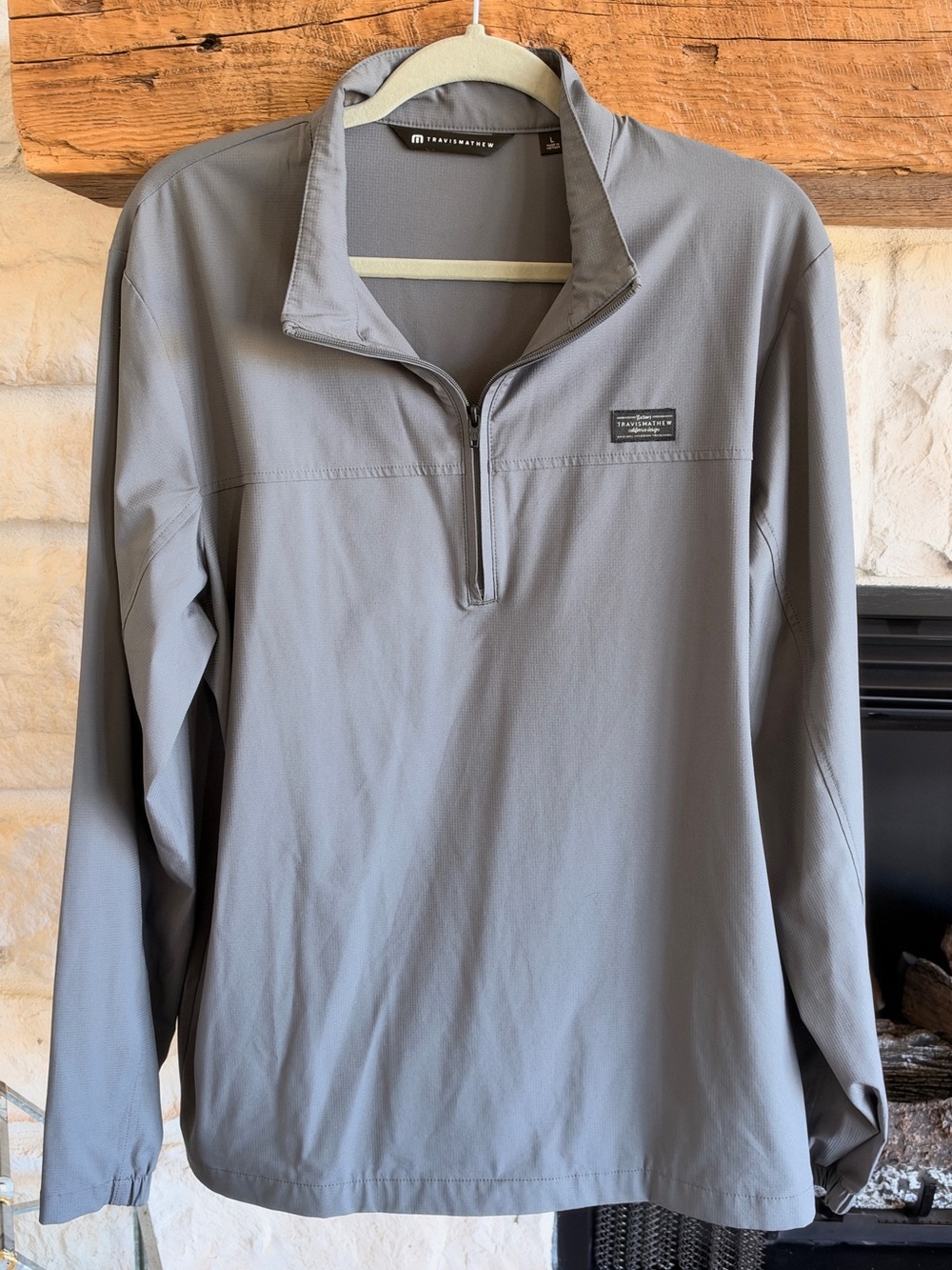 Travis Mathew Men’s Gray Half-Zip Pullover